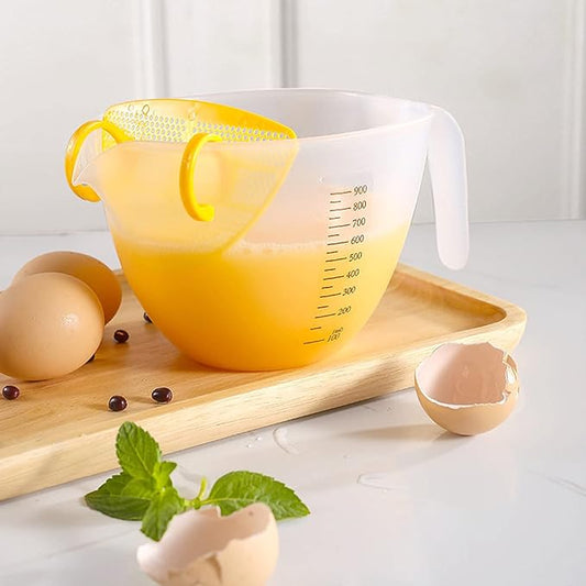 Multifunctional Egg Separator & Mixing Bowl – Effortless Baking Tool