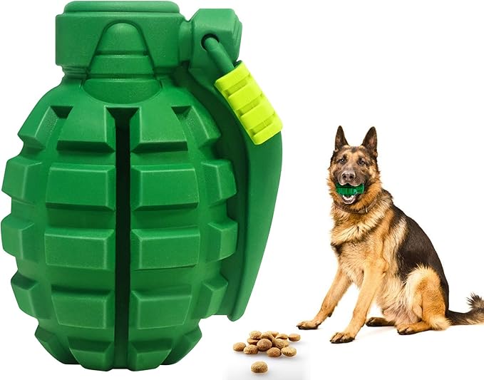 Military-Style Grenade Dog Chew Toy – Perfect for Strong Chewers & Treat Play