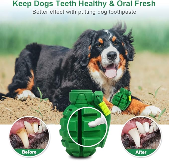 Military-Style Grenade Dog Chew Toy – Perfect for Strong Chewers & Treat Play