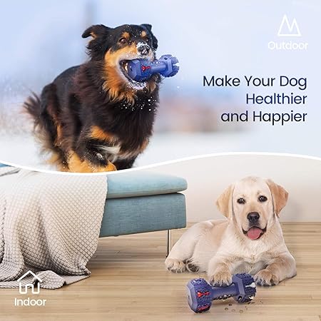 Rubber Dumbbell Dog Toy – Keeps Your Pet Engaged & Entertained