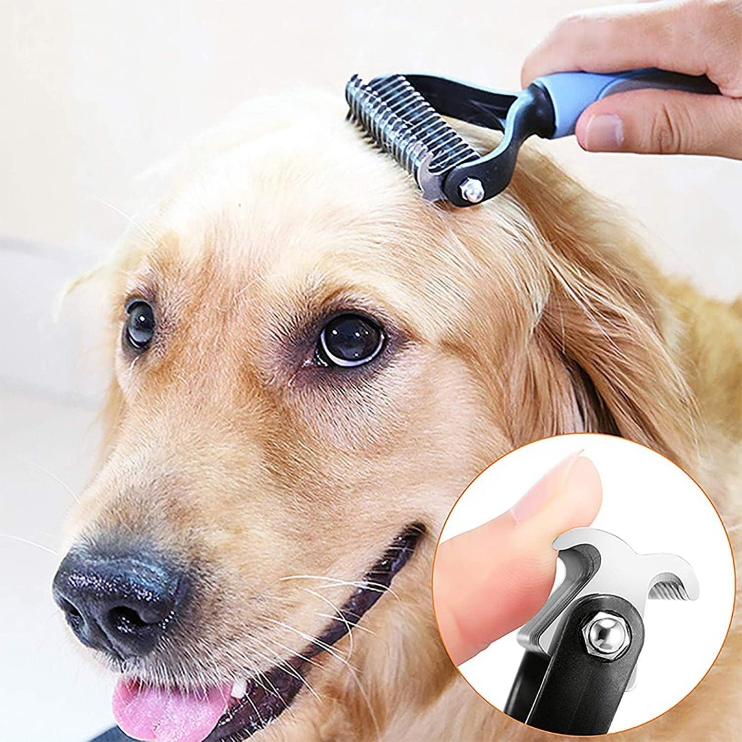 Double-Sided Pet Dog Brush – Dog & Cat Grooming Brush for Short or Long Hair – Deshedding Comb, Shedding Tool, Fur Trimming & Dematting Brush – Removes Loose Hair & Dead Skin