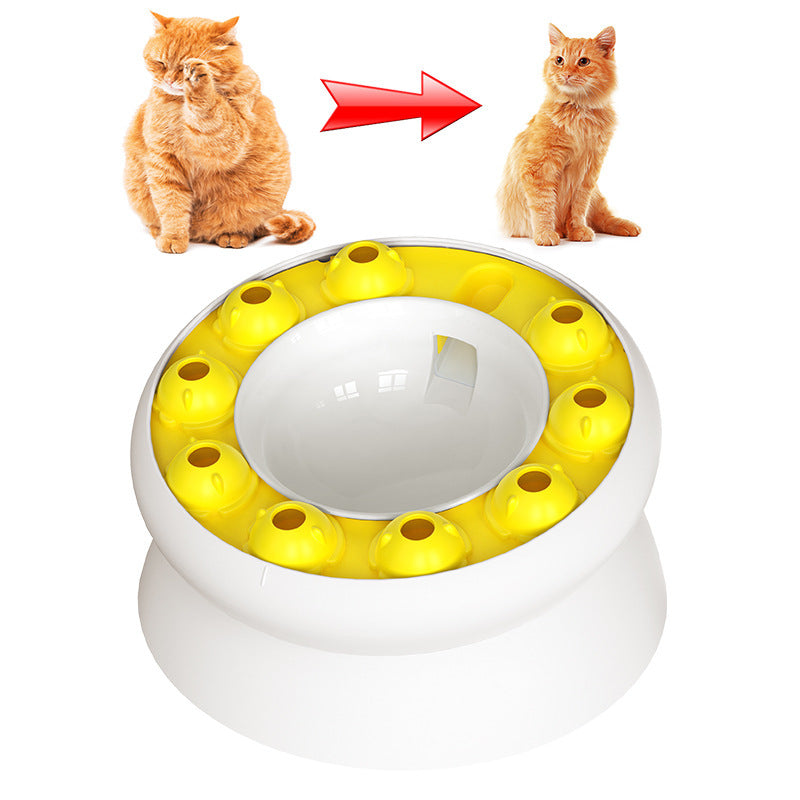 Interactive Cat Slow Feeder & Puzzle Bowl – Encourage Healthy Eating & Mental Stimulation