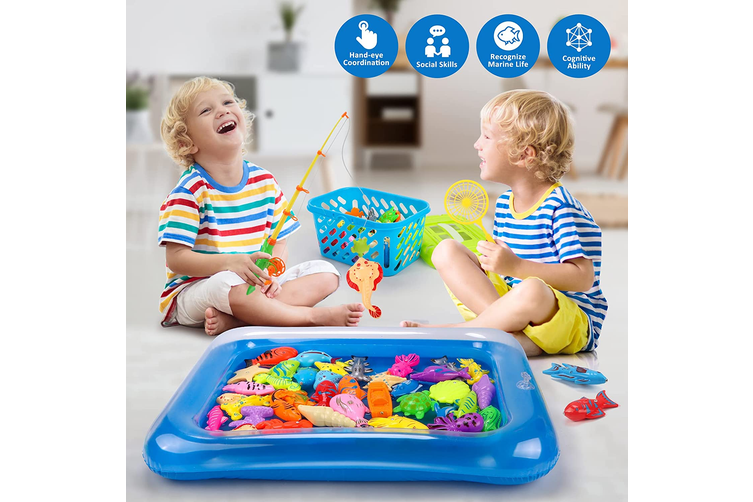 Kids Fishing Toy Set – Pool, Rods & Colorful Sea Animals