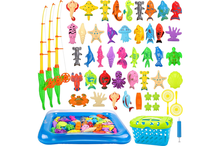 Kids Fishing Toy Set – Pool, Rods & Colorful Sea Animals