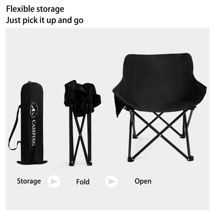 Space-Saving Foldable Chair For Camping & Outdoor Adventure – Easy to Carry & Store