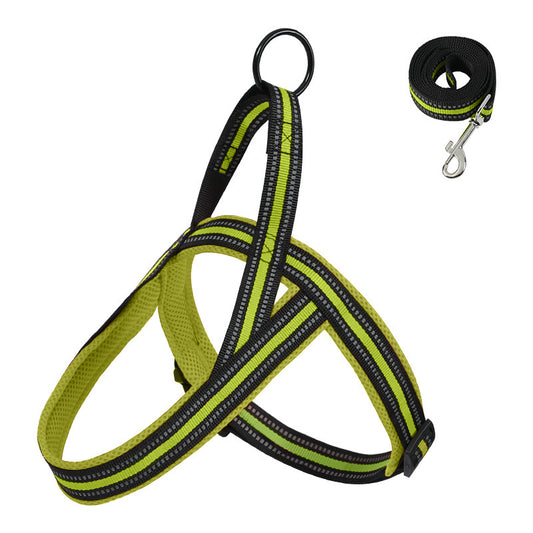 Adjustable Dog Harness & Leash – Soft, Breathable & Reflective