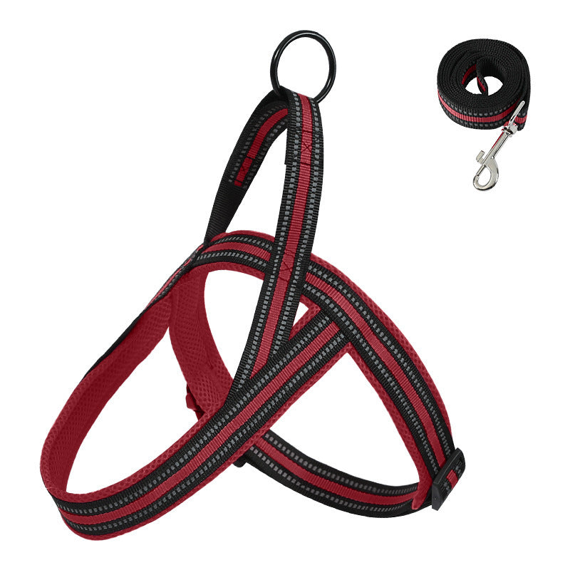 Adjustable Dog Harness & Leash – Soft, Breathable & Reflective